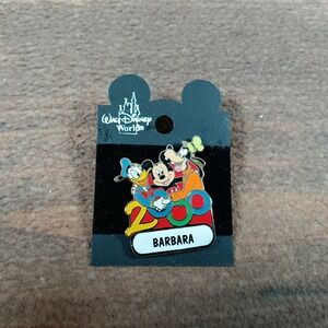 Disney World 2000 Barbara Character Pin Donald Mickey Goofy